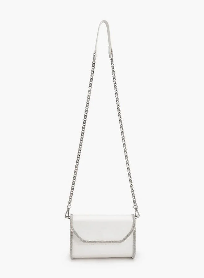 Flora Bella By Shoexpress Flora Bella Embellished Crossbody Bag With Chain Strap Ramadan Collections